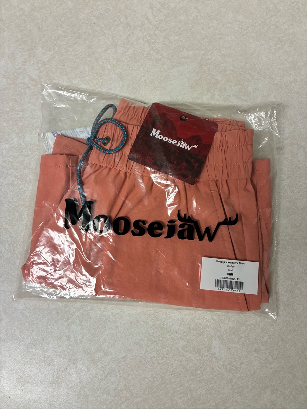 Moosejaw Women’s Starfish Coral Elastic Drawstring Shorts - New in Original Bag - Picture 6 of 6